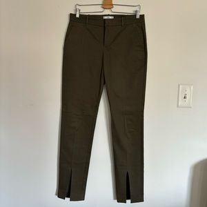 Mango Olive Pants with Front Slit